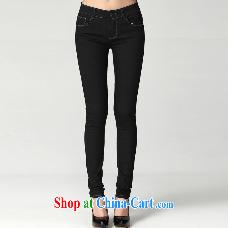 Hi Margaret slavery and indeed increase, female hip graphics thin cotton denim trousers cultivating castor pants pencil trousers W 30,589 black 5 XL 180 - 195 jack wear, Hi Maria slavery, and shopping on the Internet