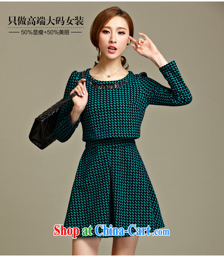 Cross-sectoral expertise of autumn MM Load New Code Female European grid thick sister graphics thin false 2 long-sleeved dress number 2227 blue 5 XL pictures, price, brand platters! Elections are good character, the national distribution, so why buy now enjoy more preferential! Health