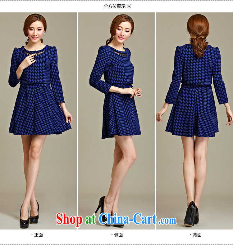 Cross-sectoral expertise of autumn MM Load New Code Female European grid thick sister graphics thin false 2 long-sleeved dress number 2227 blue 5 XL pictures, price, brand platters! Elections are good character, the national distribution, so why buy now enjoy more preferential! Health