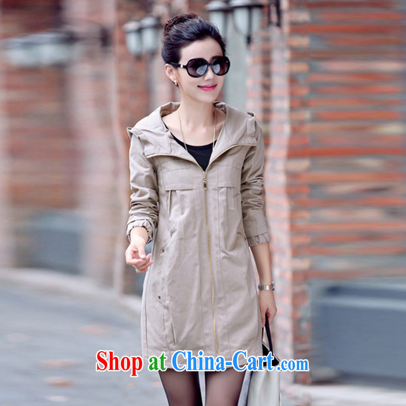 LNCN fall 2014 with new, leisure, long, cultivating a wind jacket 9820 khaki-colored XXXL, LNCN, shopping on the Internet
