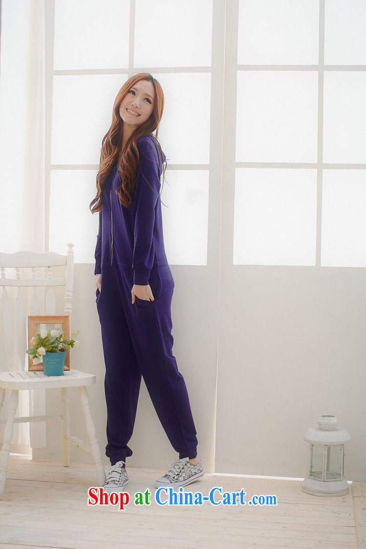 The delivery package as soon as possible by the ventricular hypertrophy, female pants fall 2014 the Korean edition leisure cap sweater-pants video thin style zipped trousers purple 4 XL approximately 165 - 180 Jack pictures, price, brand platters! Elections are good character, the national distribution, so why buy now enjoy more preferential! Health