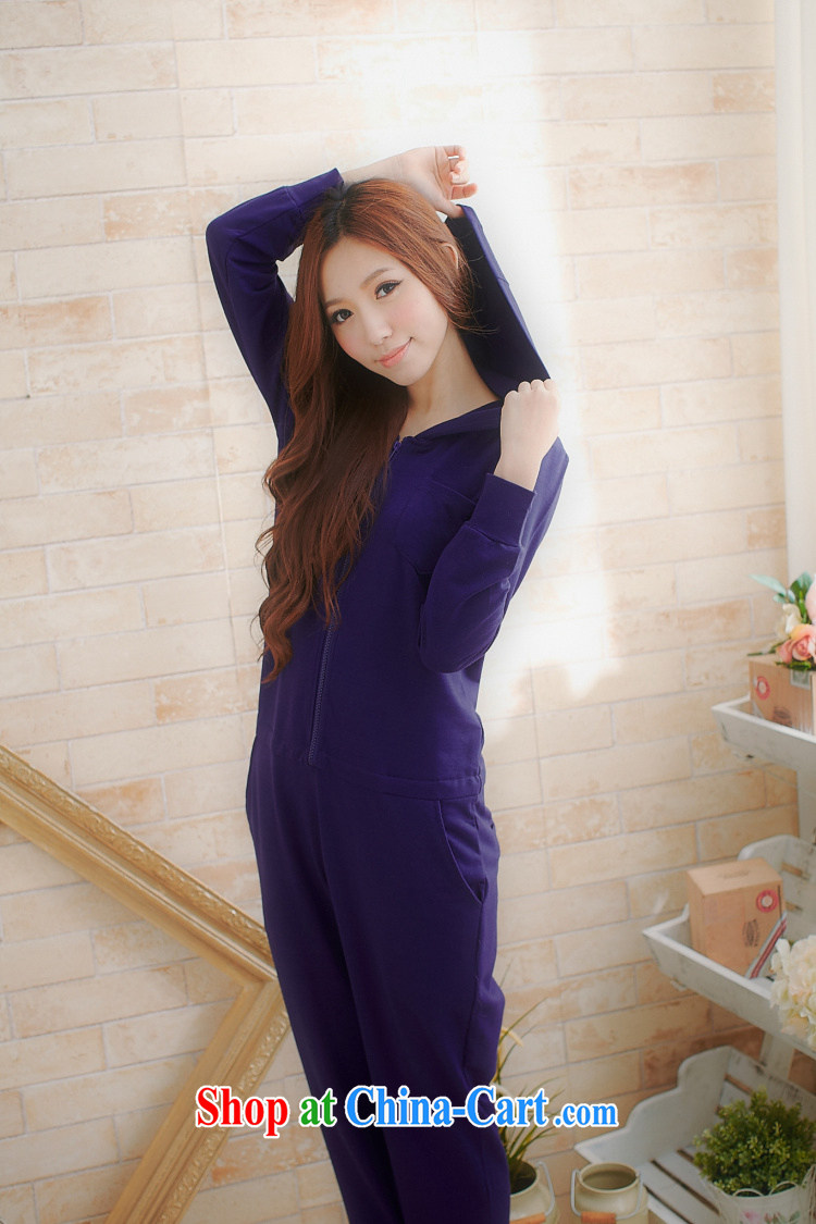 The delivery package as soon as possible by the ventricular hypertrophy, female pants fall 2014 the Korean edition leisure cap sweater-pants video thin style zipped trousers purple 4 XL approximately 165 - 180 Jack pictures, price, brand platters! Elections are good character, the national distribution, so why buy now enjoy more preferential! Health