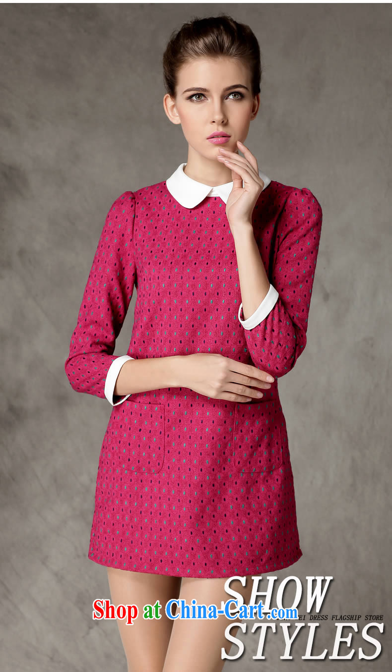 The silk, honey King, women's clothing thick MM graphics thin spring roll collar stamp loose 9 cuff dress ZZ of 3281 red XL (121 jack - 135 Jack through) pictures, price, brand platters! Elections are good character, the national distribution, so why buy now enjoy more preferential! Health