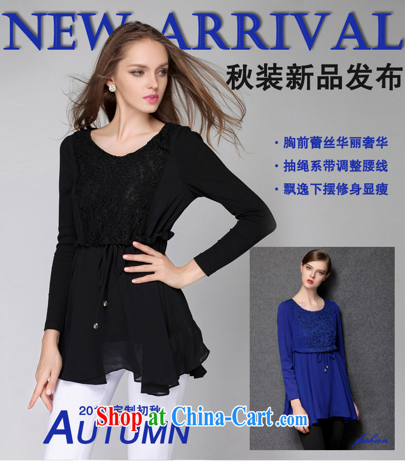 The silk, honey KING SIZE, women with thick MM graphics thin spring three-dimensional embroidery in loose long shirt T ZZ 3286 blue L (105 jack - 120 Jack through) pictures, price, brand platters! Elections are good character, the national distribution, so why buy now enjoy more preferential! Health