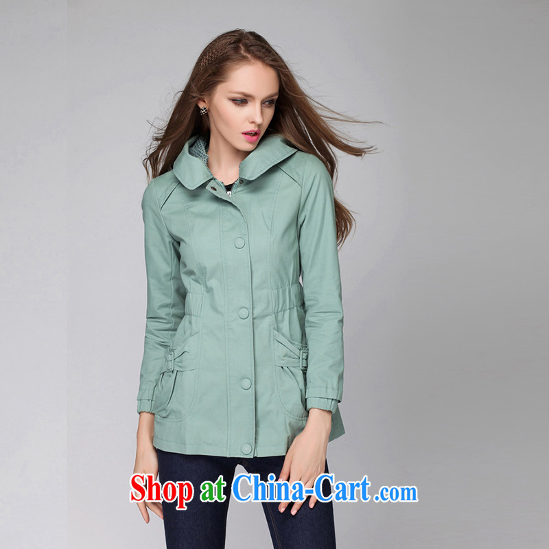 The silk, honey King, female fat MM spring graphics thin loose cap wind jacket ZZ 3283 green XL (121 jack - 135 jack wear), the population, honey, and shopping on the Internet