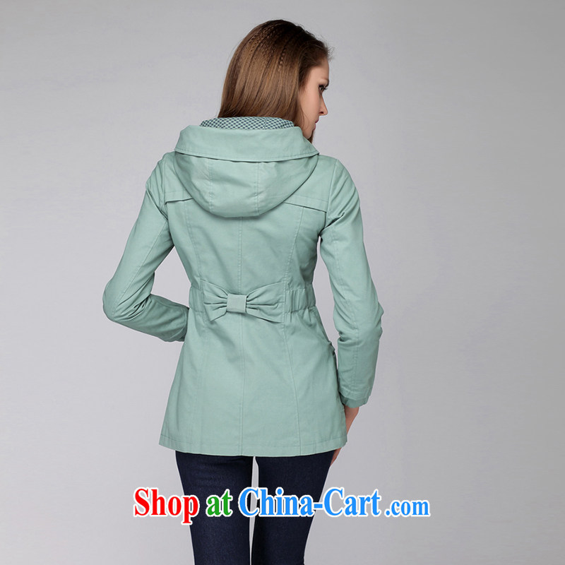 The silk, honey King, female fat MM spring graphics thin loose cap wind jacket ZZ 3283 green XL (121 jack - 135 jack wear), the population, honey, and shopping on the Internet