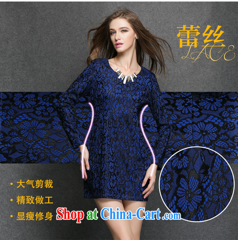 The silk, honey King, women's clothing thick MM graphics thin spring round-collar composite stamp duty relaxed dress ZZ 3295 blue XL (121 jack - 135 Jack through) pictures, price, brand platters! Elections are good character, the national distribution, so why buy now enjoy more preferential! Health