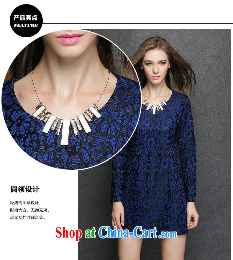 The silk, honey King, women's clothing thick MM graphics thin spring round-collar composite stamp duty relaxed dress ZZ 3295 blue XL (121 jack - 135 Jack through) pictures, price, brand platters! Elections are good character, the national distribution, so why buy now enjoy more preferential! Health