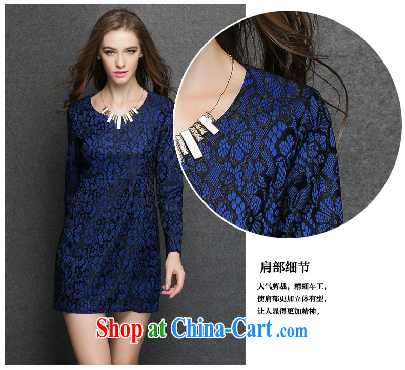 The silk, honey King, women's clothing thick MM graphics thin spring round-collar composite stamp duty relaxed dress ZZ 3295 blue XL (121 jack - 135 Jack through) pictures, price, brand platters! Elections are good character, the national distribution, so why buy now enjoy more preferential! Health