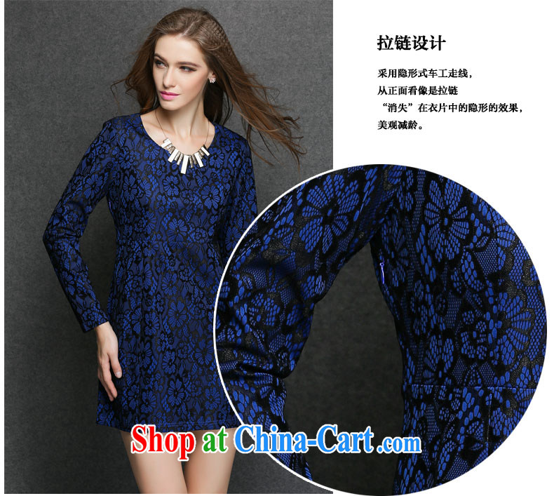 The silk, honey King, women's clothing thick MM graphics thin spring round-collar composite stamp duty relaxed dress ZZ 3295 blue XL (121 jack - 135 Jack through) pictures, price, brand platters! Elections are good character, the national distribution, so why buy now enjoy more preferential! Health