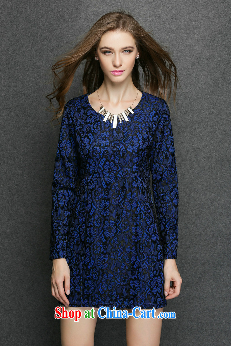 The silk, honey King, women's clothing thick MM graphics thin spring round-collar composite stamp duty relaxed dress ZZ 3295 blue XL (121 jack - 135 Jack through) pictures, price, brand platters! Elections are good character, the national distribution, so why buy now enjoy more preferential! Health