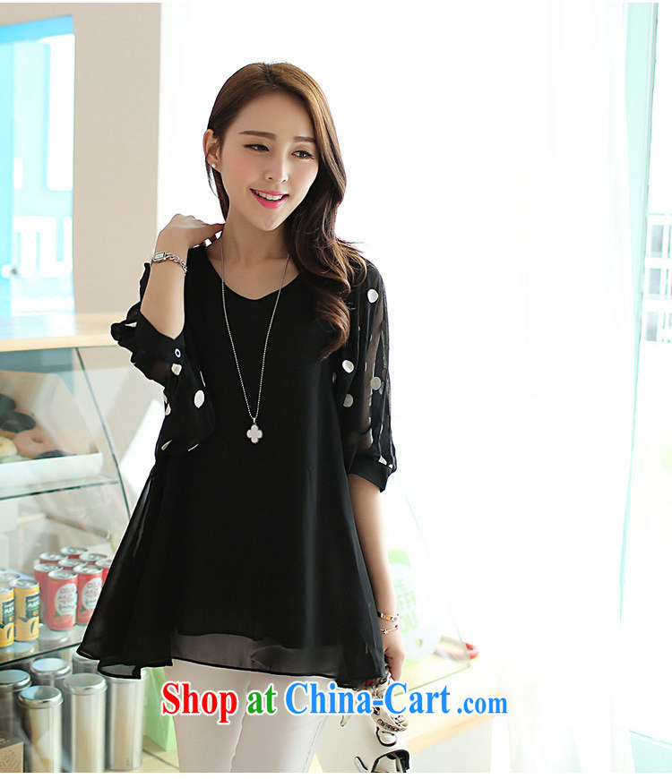 Donald Rumsfeld, the new 2014 autumn, bats, snow cuff woven embroidered large, loose T-shirt Korean wave is large, female 3812 black 4XL pictures, price, brand platters! Elections are good character, the national distribution, so why buy now enjoy more preferential! Health
