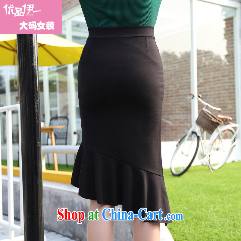 Optimized for the one XL girls with 2014 mm thick Autumn with Korean version, long skirt body fat sister crowsfoot long skirt black XXXXL, optimization, the (upinee), online shopping