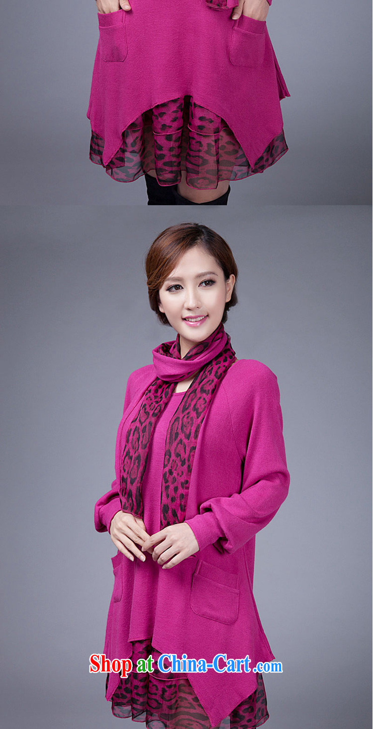 According to the Philippines 2014 autumn and winter new thick MM and indeed intensify, loose leave two Leopard stitching solid knitted dresses female Y 129 black 3 XL pictures, price, brand platters! Elections are good character, the national distribution, so why buy now enjoy more preferential! Health