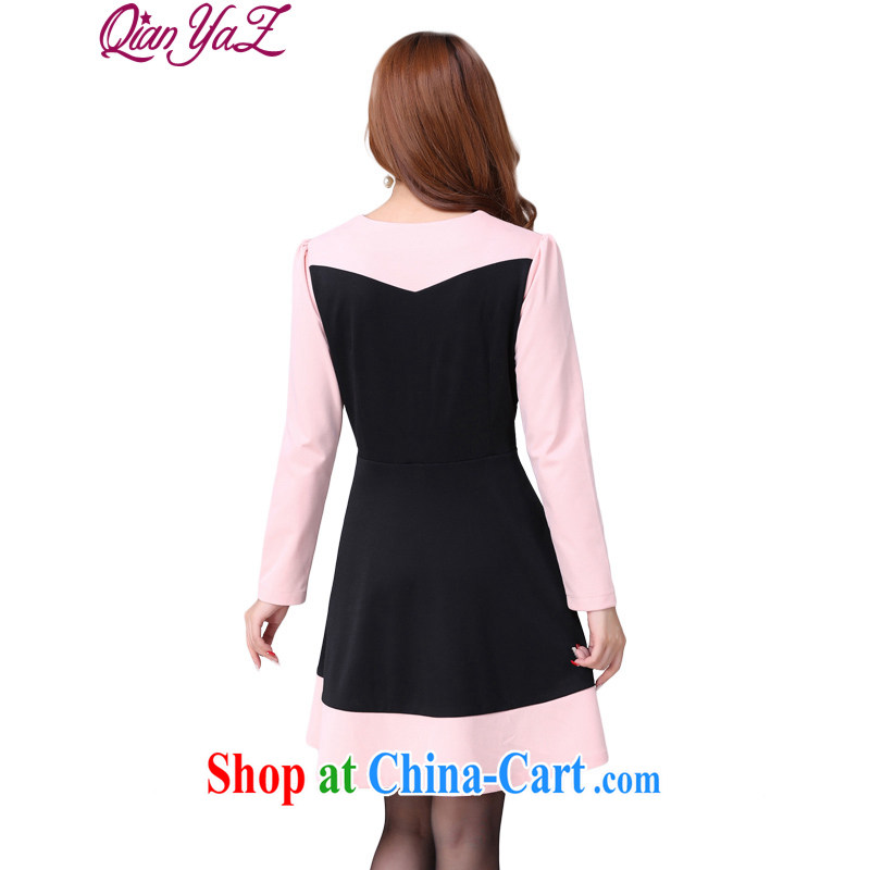 Constitution, the city is indeed sweet 2015 autumn XL female fat sister aura lady fat people hit color Korean version the waist graphics black to reference brassieres waist option, or the Advisory Service, constitution, Jacob (QIANYAZI), online shopping