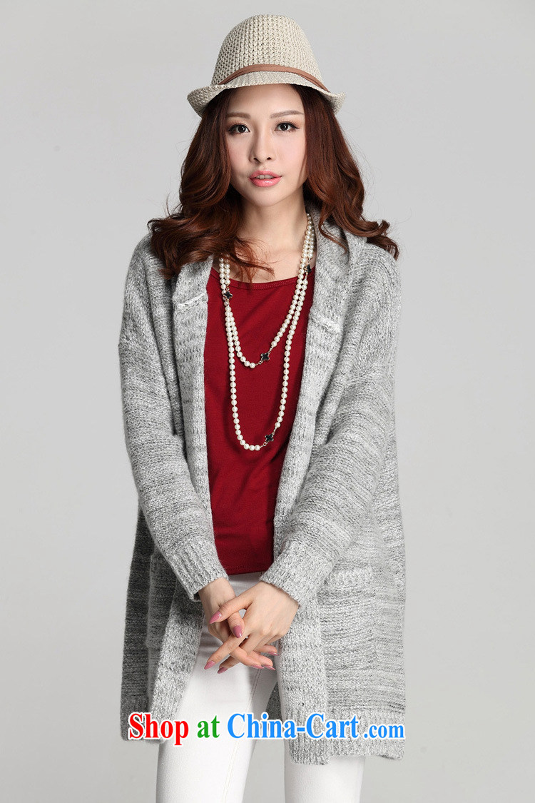 Chou Lien-hsiang, Autumn 2015 with new, long, thin, loose jacket knitted sweater girls cardigan cap sweater Y optimize dark gray large numbers, pictures, price, brand platters! Elections are good character, the national distribution, so why buy now enjoy more preferential! Health