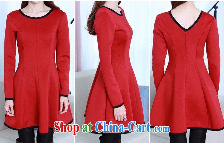 Constitution and thick, and is decorated with women, as well as mm thick 2015 autumn and winter Korean fashion hit color stitching and elegant and classy graphics thin dresses ladies skirt solid red 4 XL 155 - 170 Jack pictures, price, brand platters! Elections are good character, the national distribution, so why buy now enjoy more preferential! Health