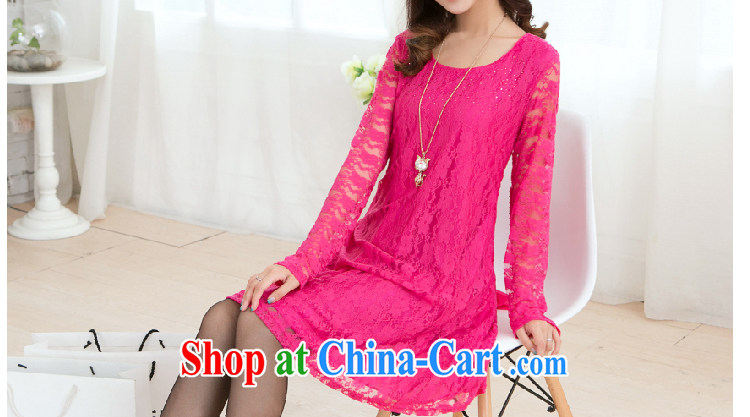 Wen Min 2014 Korean version lace long-sleeved loose video thin large Code women of 5061 red short-sleeved XXXXL pictures, price, brand platters! Elections are good character, the national distribution, so why buy now enjoy more preferential! Health