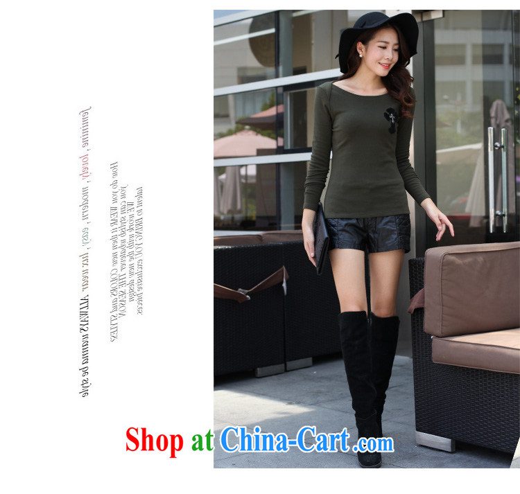 Szili and Macedonia, female 2014 autumn and winter new thick mm long-sleeved stylish 100 solid ground T-shirt and indeed intensify, cultivating Korean T-shirt stretch T-shirt black XXXXL pictures, price, brand platters! Elections are good character, the national distribution, so why buy now enjoy more preferential! Health