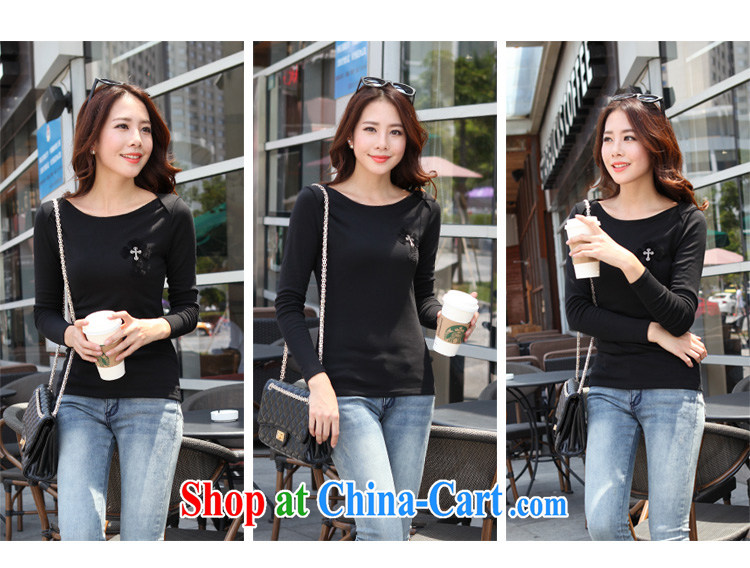 Szili and Macedonia, female 2014 autumn and winter new thick mm long-sleeved stylish 100 solid ground T-shirt and indeed intensify, cultivating Korean T-shirt stretch T-shirt black XXXXL pictures, price, brand platters! Elections are good character, the national distribution, so why buy now enjoy more preferential! Health