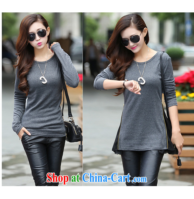 colorful nicknames, Autumn 2014 the new Korean loose long-sleeved shirt T female large, solid T-shirt T-shirt female Y 8659 black XXL pictures, price, brand platters! Elections are good character, the national distribution, so why buy now enjoy more preferential! Health
