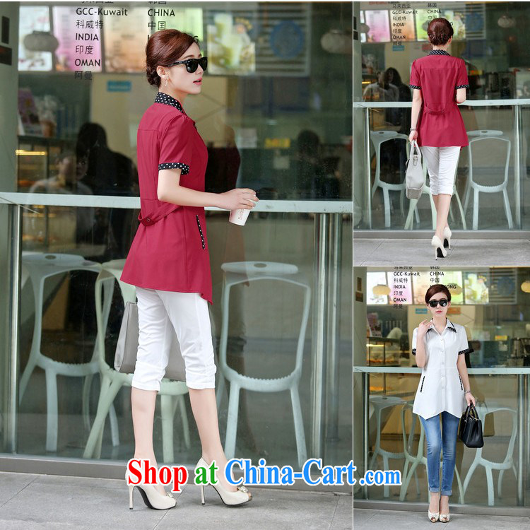 The Ju-Yee Nga large code female 4 XL 2015 spring and summer new Korean thick sister graphics thin loose dot shirts YY 6282 maroon long-sleeved XXXXL pictures, price, brand platters! Elections are good character, the national distribution, so why buy now enjoy more preferential! Health