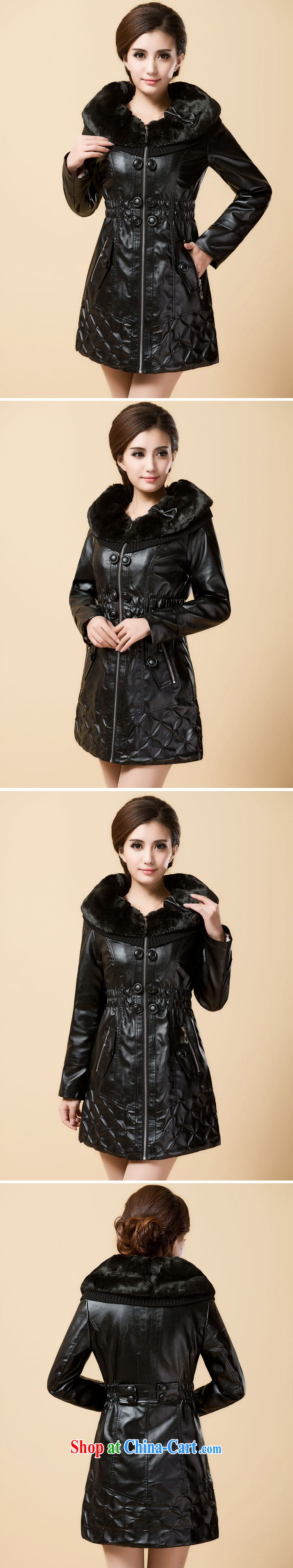 sea routes take new high-waist beauty graphics thin large code-yi Korean version larger female PU larger jacket J 1314 - 3 black 4 XL pictures, price, brand platters! Elections are good character, the national distribution, so why buy now enjoy more preferential! Health