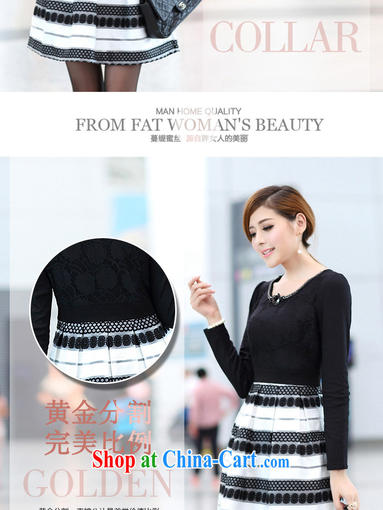 Jung-eun autumn and winter new, larger female fat, Video thin lace dress in long-sleeved long Princess dress stylish solid skirt Y 2682 black 5 XL pictures, price, brand platters! Elections are good character, the national distribution, so why buy now enjoy more preferential! Health