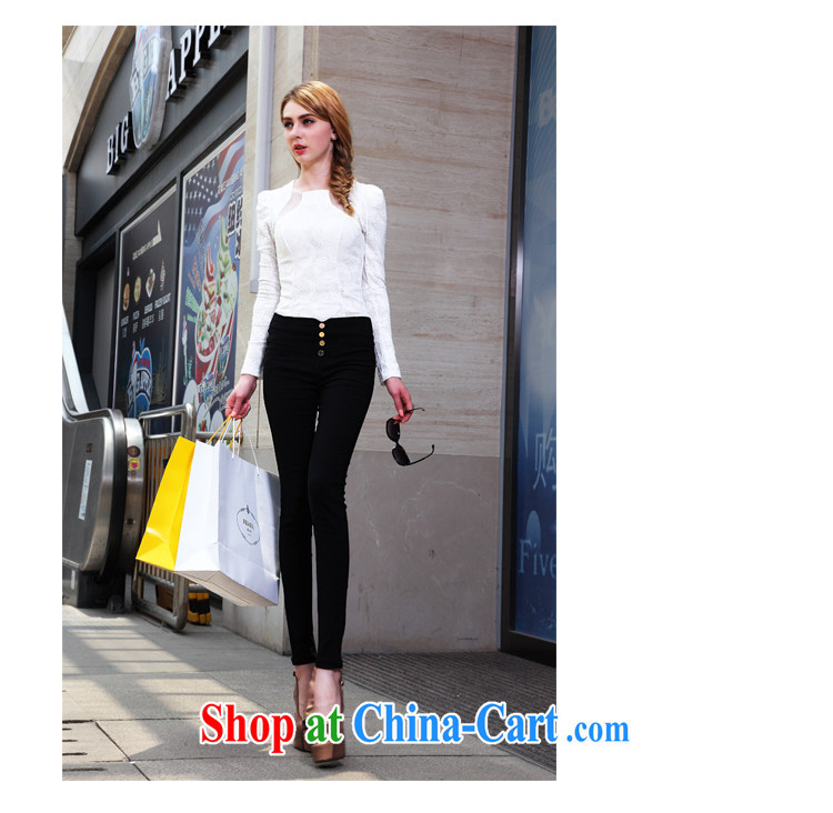 Szili Clinton's larger female Trouser press 2014 autumn and winter thick thick mm and indeed intensify high waist stretch pants casual pants pencil 100 ground castor pants solid white pants XXXL pictures, price, brand platters! Elections are good character, the national distribution, so why buy now enjoy more preferential! Health