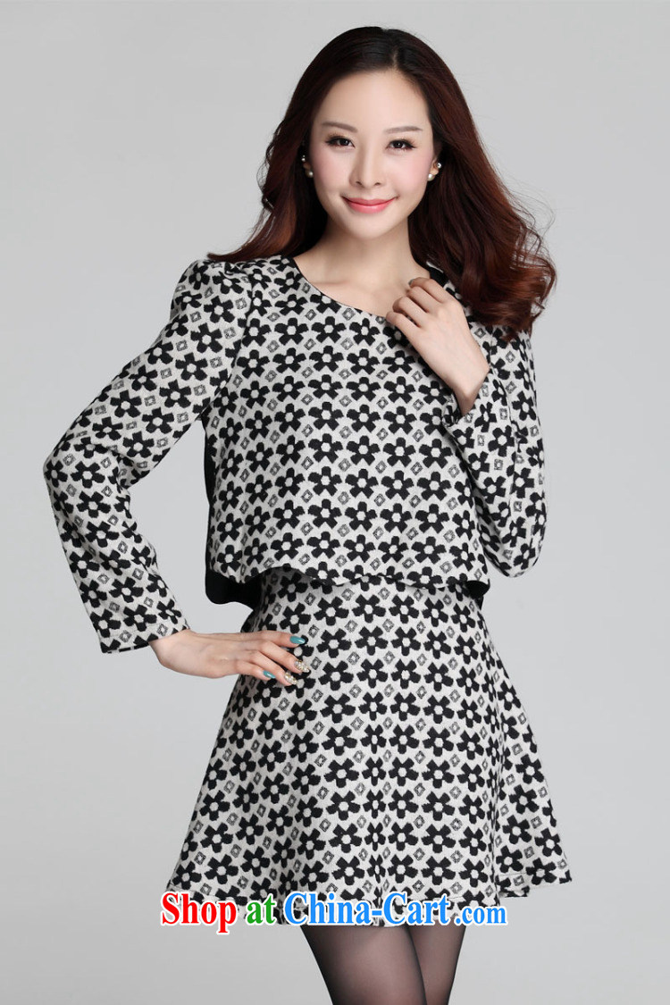Constitution Yi XL thick girls with thick mm 2015 autumn and winter new Korean version floral two-piece dresses long-sleeved Kit yellow can reference brassieres waist option, or the customer service pictures, price, brand platters! Elections are good character, the national distribution, so why buy now enjoy more preferential! Health