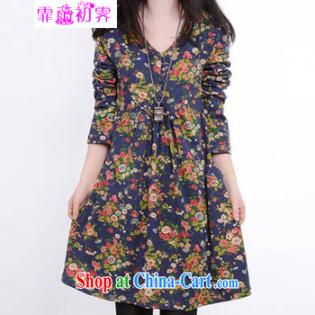 Onpress International Rain underglaze early spring 2015 new female large, Korean edition pieces take leave of two part leisure fashion long-sleeved dresses F 479 blue XXL pictures, price, brand platters! Elections are good character, the national distribution, so why buy now enjoy more preferential! Health
