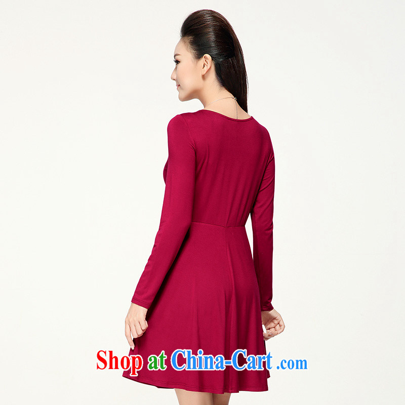 The wheat fall 2014 new, larger female Korean mm thick in cultivating long-neck dress of 43,500 red L, former Yugoslavia, Mak, and shopping on the Internet