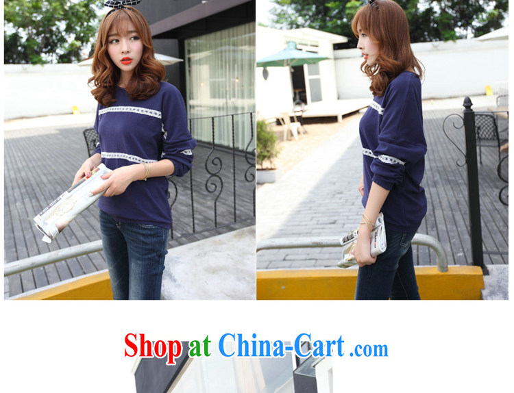 Optimize products, an increase, female 2014 mm thick Autumn with Korean version of the new, relaxed solid T-shirt graphics thin T shirt T-shirt blue XXXXL pictures, price, brand platters! Elections are good character, the national distribution, so why buy now enjoy more preferential! Health