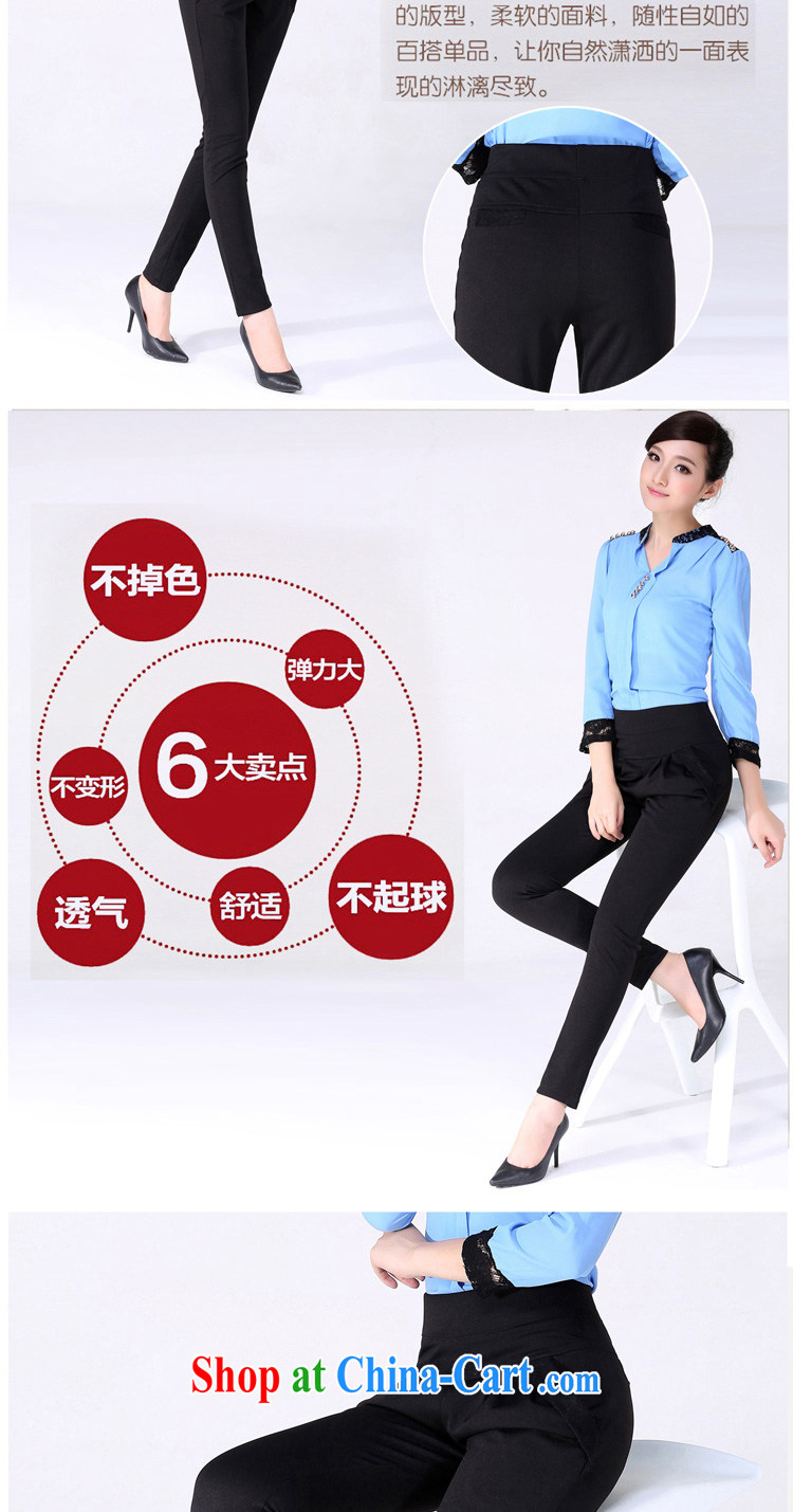 flower girl Isabelle 2014 Korean New OL career with stylish lace pants thick MM larger, Trouser Press female D 7186 black 4XL pictures, price, brand platters! Elections are good character, the national distribution, so why buy now enjoy more preferential! Health
