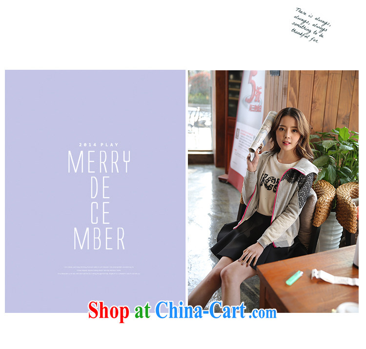 The Code women mm thick load fall 2015 Korean version of the new graphics thin lace spell series cap long-sleeved sweater jacket beauty gray XXXXL pictures, price, brand platters! Elections are good character, the national distribution, so why buy now enjoy more preferential! Health