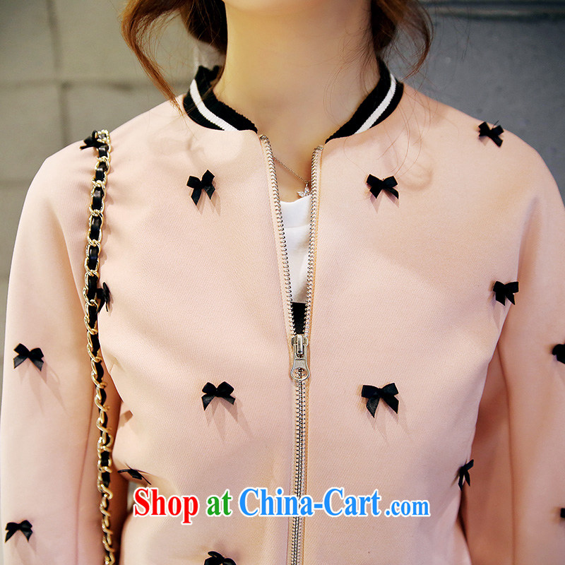 Connie Moses tab, female 2015 Korean autumn with new thick mm baseball uniform graphics thin bowtie sweater jacket female rubber toner XXXXL, Moses Veronica, shopping on the Internet