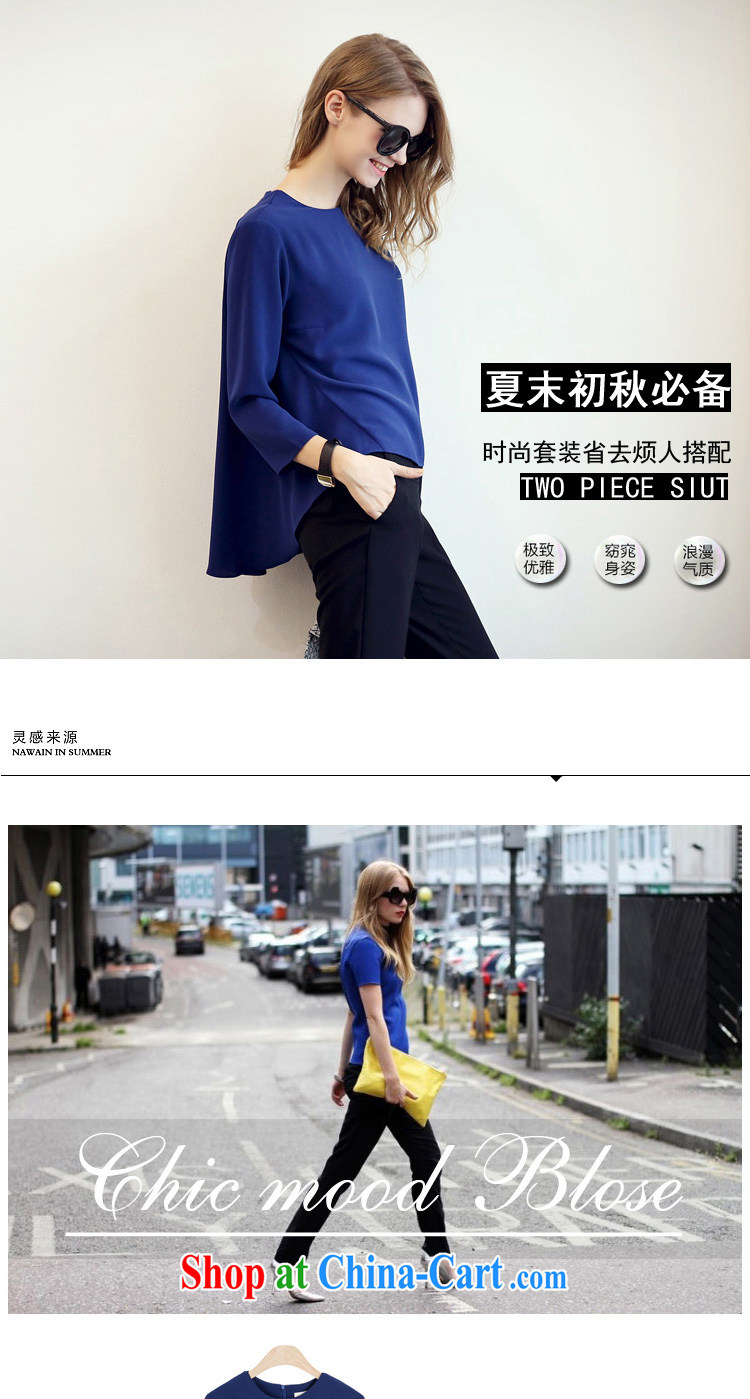 flower girl Isabelle 2014 Europe new thick MM and indeed intensify, loose T-shirt 9 pants Leisure package female D 7189 blue 3 XL pictures, price, brand platters! Elections are good character, the national distribution, so why buy now enjoy more preferential! Health