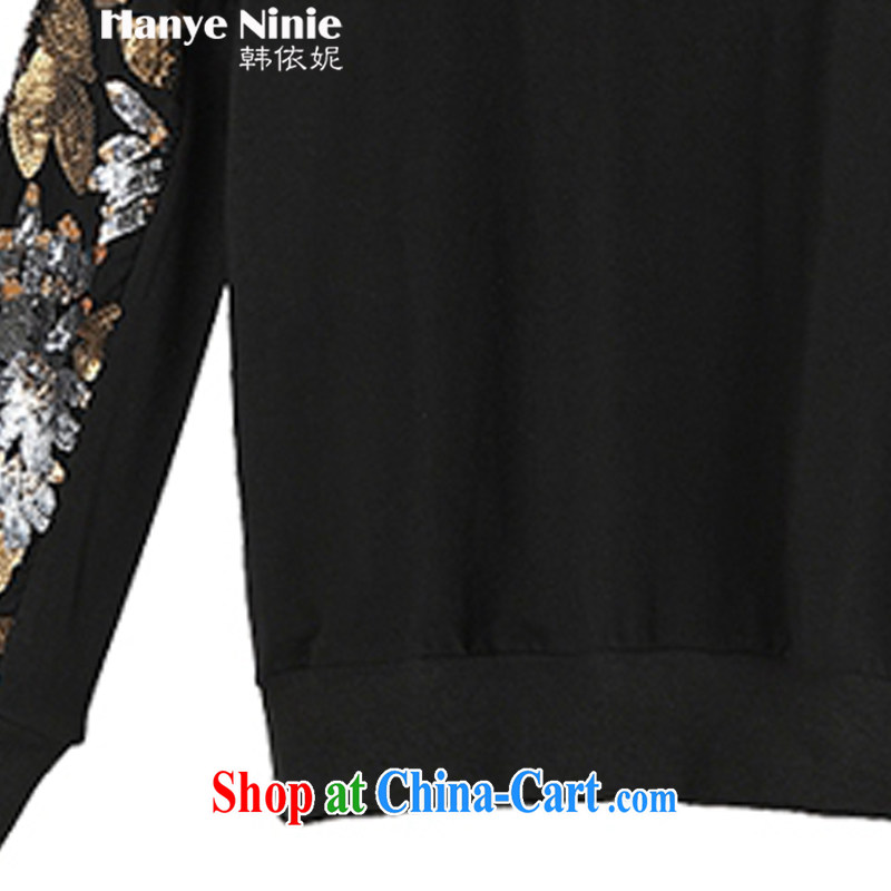 In accordance with South Korea Connie 2015 spring on the new larger female manual fine, solid knit jacket 1151 black XXXXXL, Korea according to Connie (Hanye Ninie), shopping on the Internet