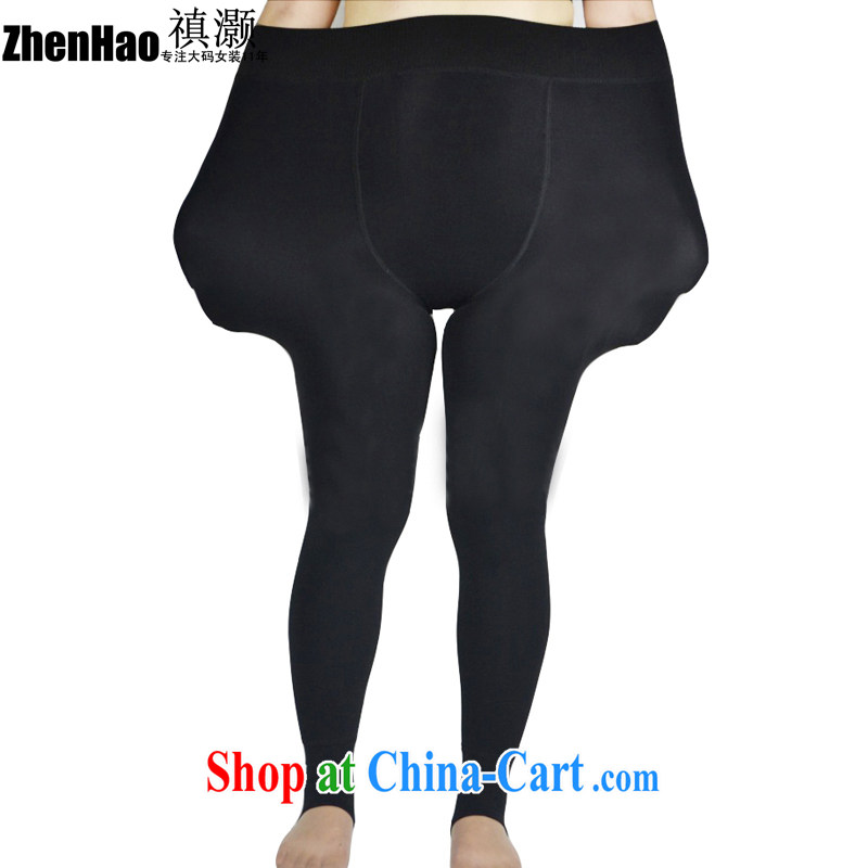 禛 collective counters is, and indeed increase, the lint-free cloth thick warm trousers, wearing pants solid thick mm sister autumn and winter Korean video gaunt waist seamless castor boots pants black 4 XL (suitable for 150 - 180 catties, 禛 collective, shopping on the Internet