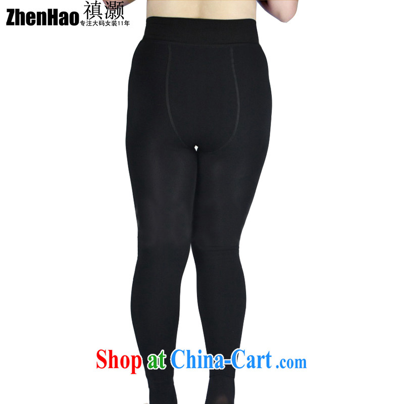 禛 collective counters is, and indeed increase, the lint-free cloth thick warm trousers, wearing pants solid thick mm sister autumn and winter Korean video gaunt waist seamless castor boots pants black 4 XL (suitable for 150 - 180 catties, 禛 collective, shopping on the Internet