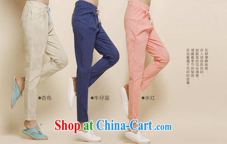 In 2015 a new female summer King, female fat, female video thin leisure cotton Ma, trouser press women 1126 apricot 4 XL pictures, price, brand platters! Elections are good character, the national distribution, so why buy now enjoy more preferential! Health