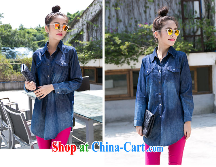The honey autumn beauty with new, larger ladies' relaxed denim shirt girls long-sleeved T-shirt washable shirt jacket shirt 9157 denim blue large code L recommendations 150 175 Jack pictures, price, brand platters! Elections are good character, the national distribution, so why buy now enjoy more preferential! Health