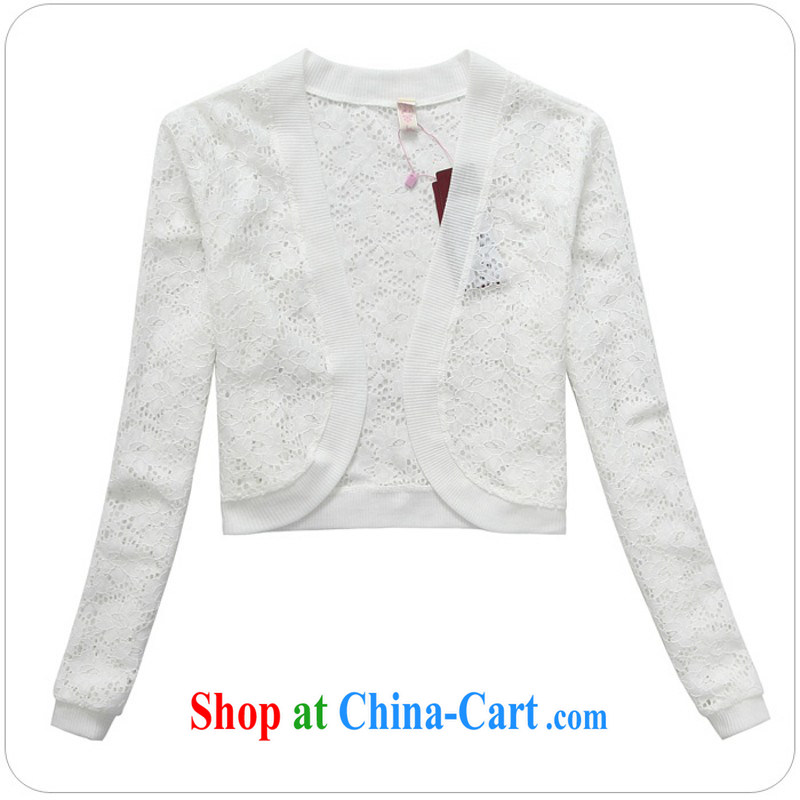 The delivery package as soon as possible-XL Autumn with lace shawl wedding dresses shawls Openwork web take the shoulder thick mm knitting long-sleeved cardigan jacket white cape black 4XL, land is still the garment, shopping on the Internet