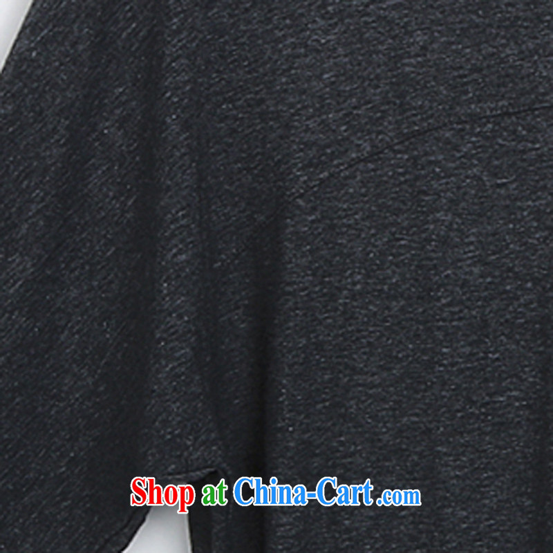 Cheuk-yan Yi Lai film version won the wool lint-free loose video thin bat sleeves long-sleeved round-collar solid shirt YS 1127 dark gray 5 XL, Cheuk-yan Yi Lai, and, online shopping