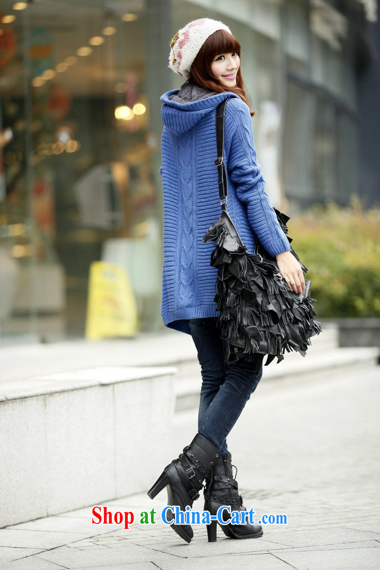 Blue Fox fall and winter new Korean twist click the coin, long cap on T-shirt the lint-free cloth thick warm sweater jacket girls the green is code pictures, price, brand platters! Elections are good character, the national distribution, so why buy now enjoy more preferential! Health