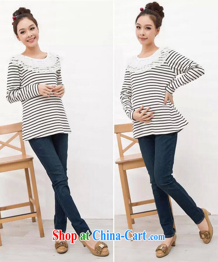 To Heart Color cabinet autumn 2014 pregnant women with autumn and the streaks and Leisure package long-sleeved shirt T pregnant women sweater solid shirt pregnant women with long-sleeved T 桖 jm black-and-white striped XL pictures, price, brand platters! Elections are good character, the national distribution, so why buy now enjoy more preferential! Health