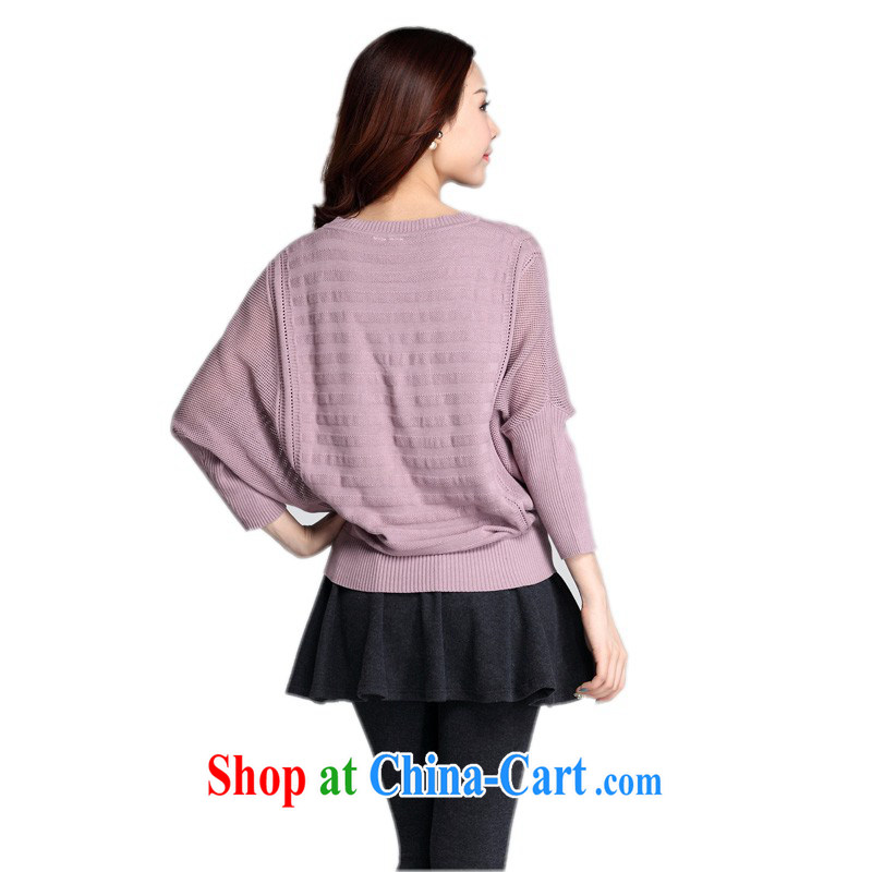 The delivery package as soon as possible by the obesity mm knit-Europe and relaxed atmosphere, bat sleeves Knitting Garment XL T shirt graphics thin sweater OL elegant blue XL approximately 125 - 145 jack, constitution, Jacob (QIANYAZI), and shopping on the Internet