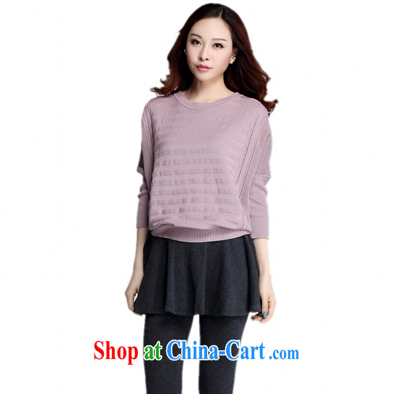 The delivery package as soon as possible by the obesity mm knit-Europe and relaxed atmosphere, bat sleeves Knitting Garment XL T shirt graphics thin sweater OL elegant blue XL approximately 125 - 145 jack, constitution, Jacob (QIANYAZI), and shopping on the Internet