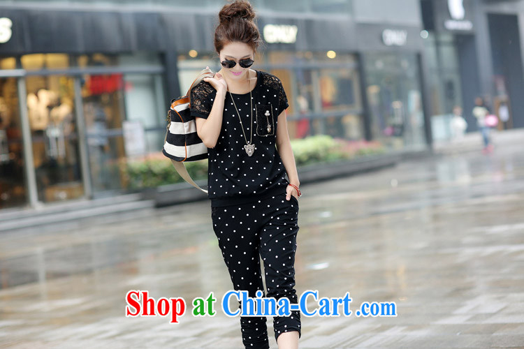 According to MU CEN 2015 summer new women with thick MM and indeed XL loose lace stitching wave point two-piece with 811 #classic black 4XL recommendations 160 jack - 175 Jack pictures, price, brand platters! Elections are good character, the national distribution, so why buy now enjoy more preferential! Health