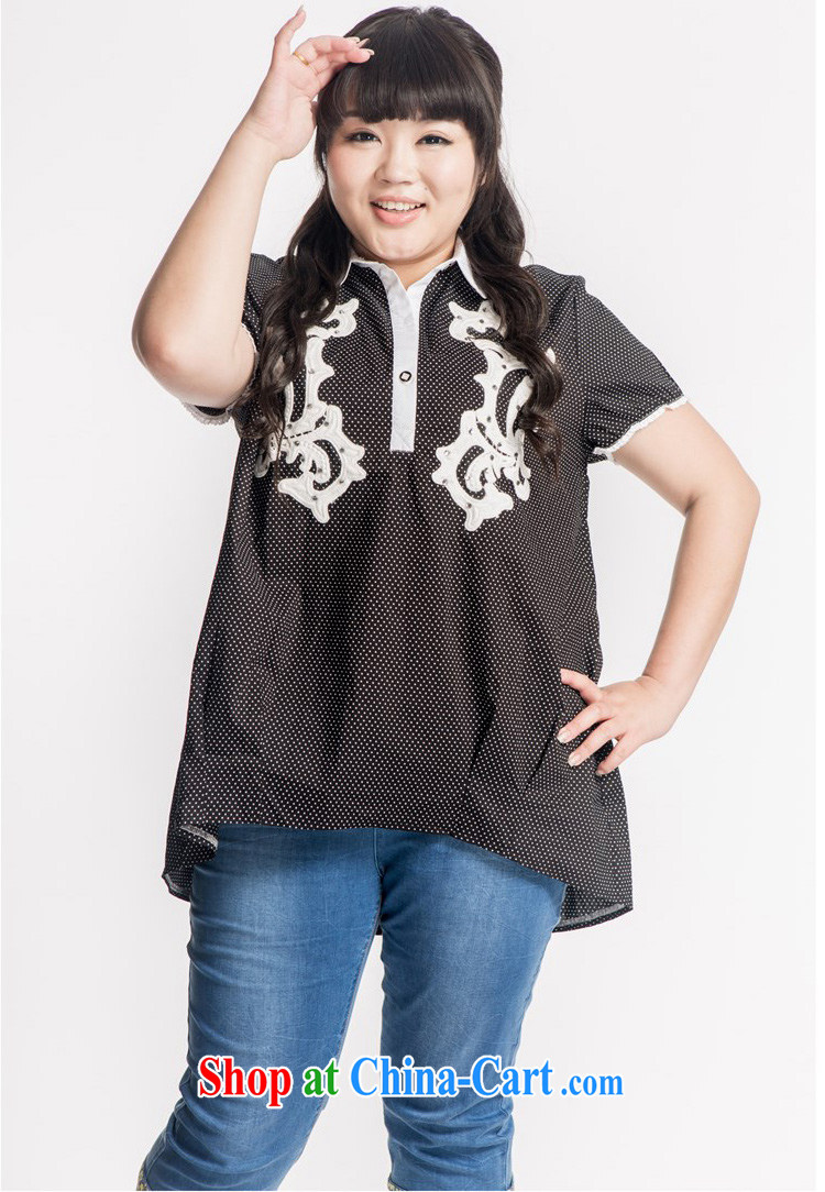 Thick Ljubljana summer 2015 new liberal Korean female, long, and indeed increase, cotton short-sleeved shirt T 8383 black 138 (XXXXXL) pictures, price, brand platters! Elections are good character, the national distribution, so why buy now enjoy more preferential! Health